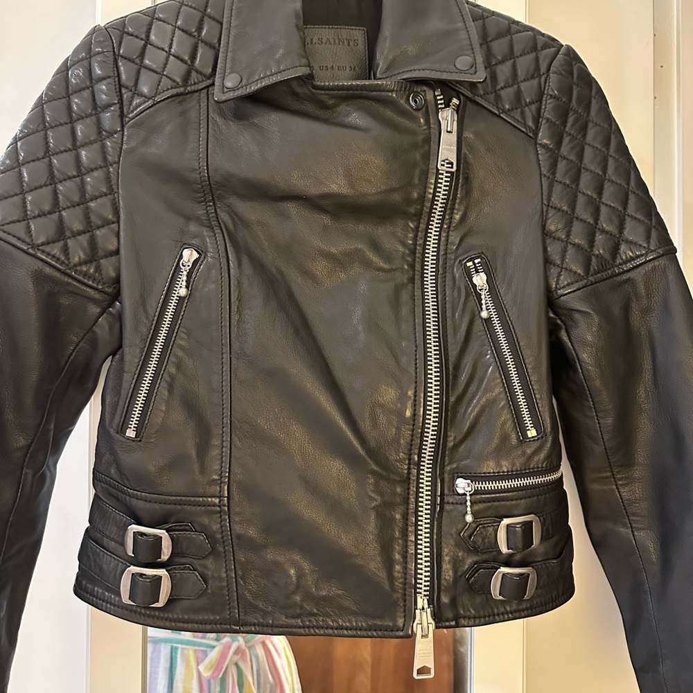 AllSaints Ainsdale Leather Biker Jacket